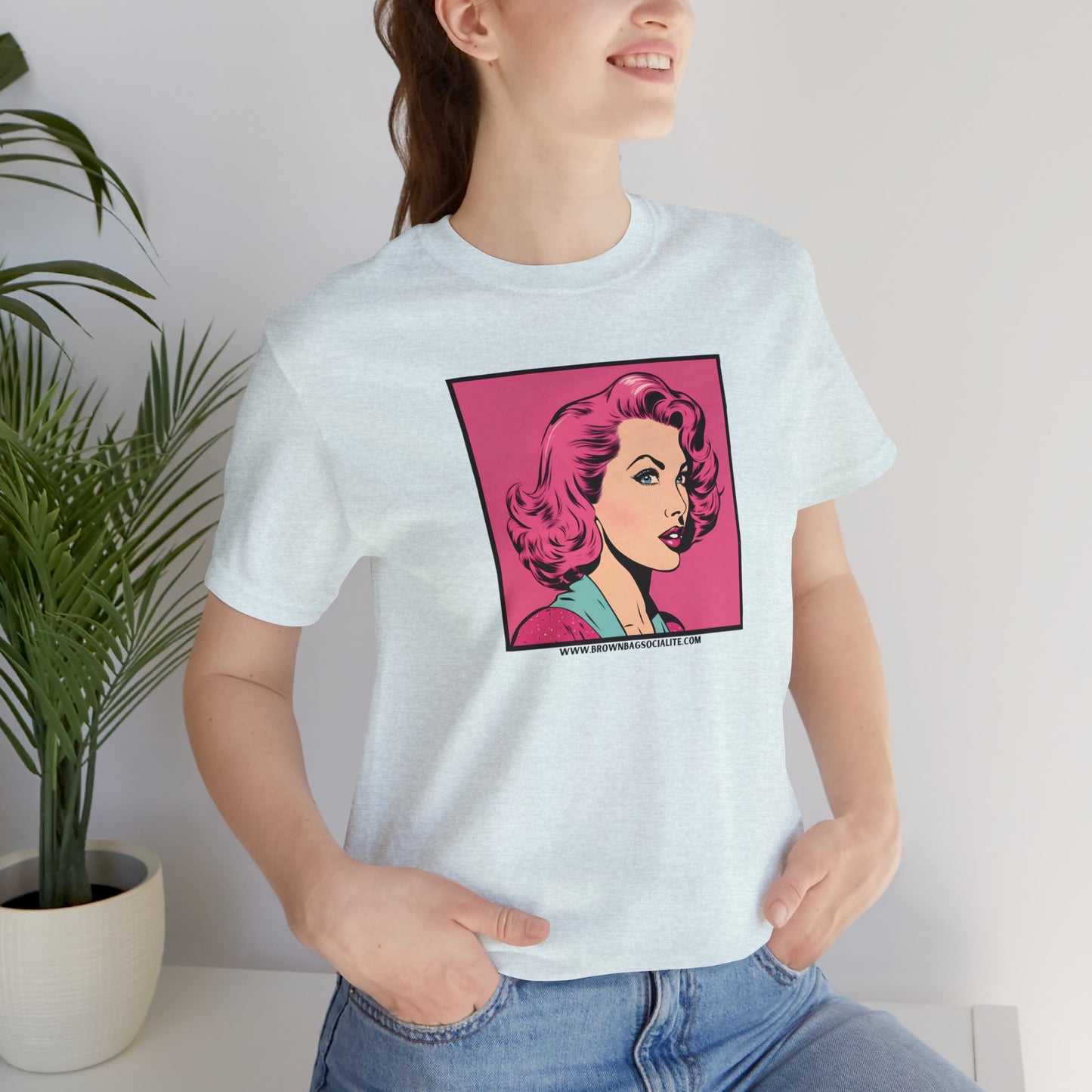 50s pink Unisex Jersey Short Sleeve Tee