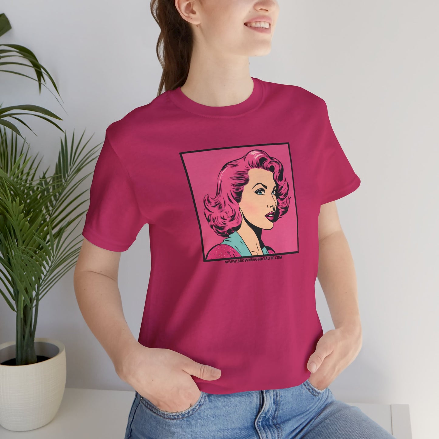 50s pink Unisex Jersey Short Sleeve Tee