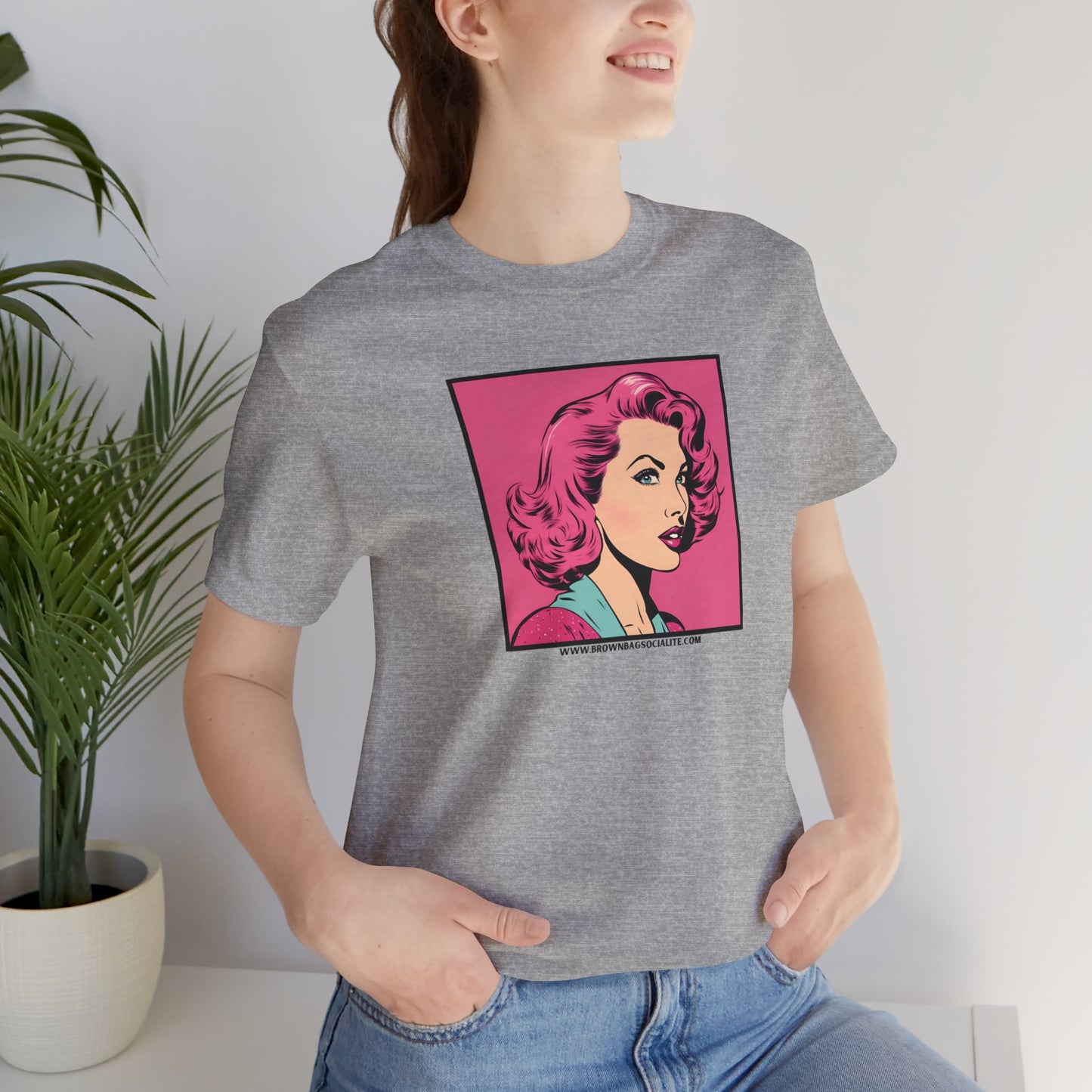 50s pink Unisex Jersey Short Sleeve Tee