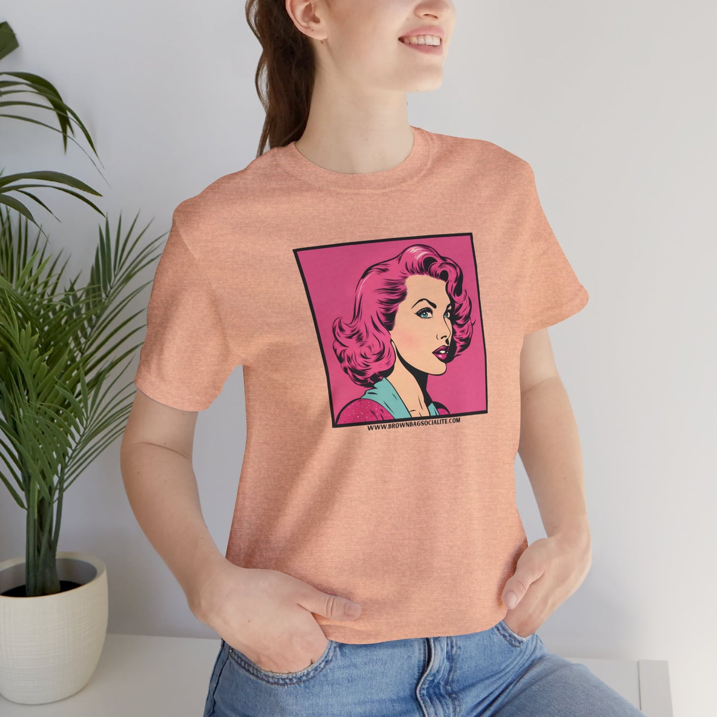 50s pink Unisex Jersey Short Sleeve Tee