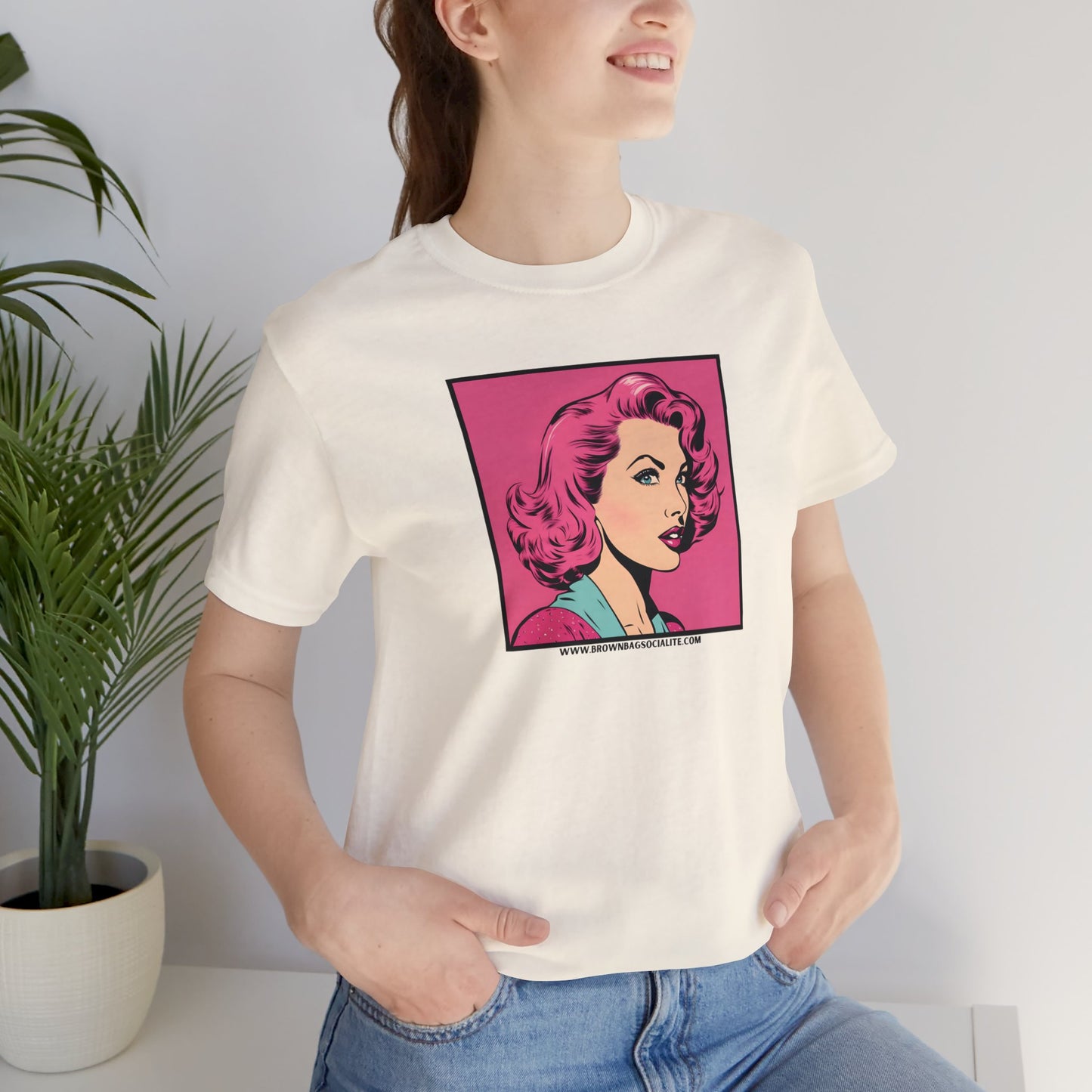 50s pink Unisex Jersey Short Sleeve Tee